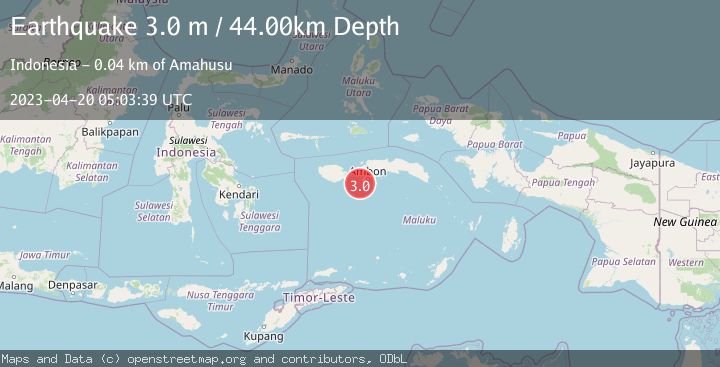 Map of SERAM, INDONESIA