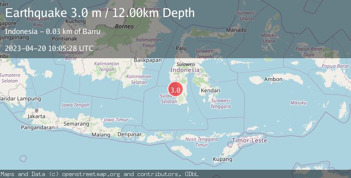 Map of SULAWESI, INDONESIA