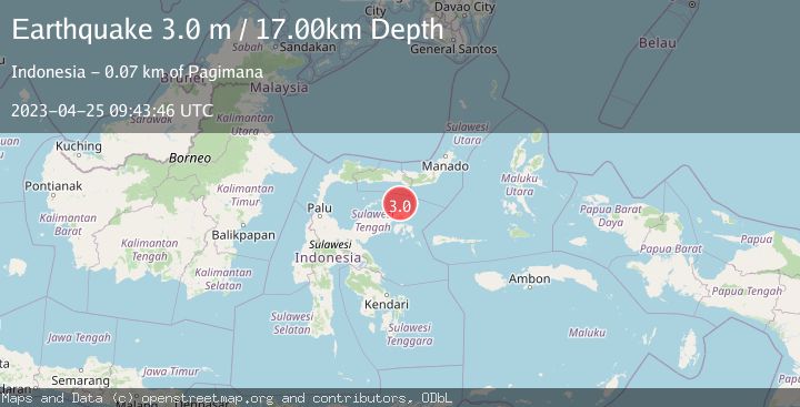 Map of SULAWESI, INDONESIA