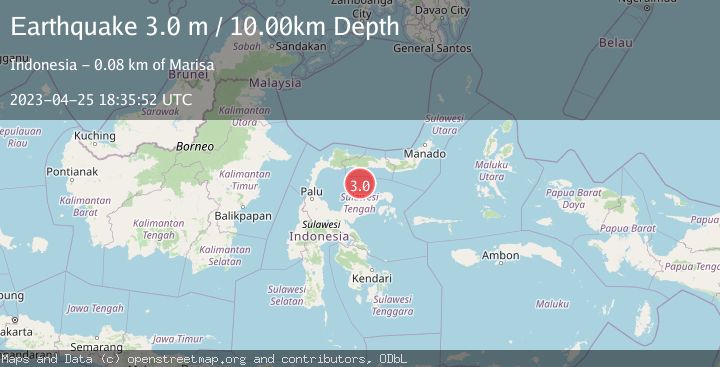 Map of SULAWESI, INDONESIA