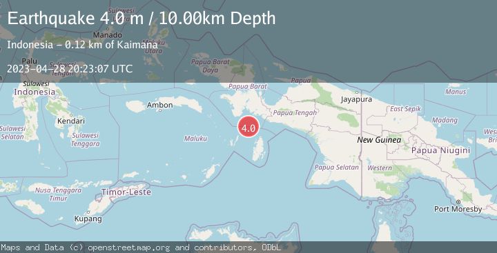Map of NEAR S COAST OF PAPUA, INDONESIA