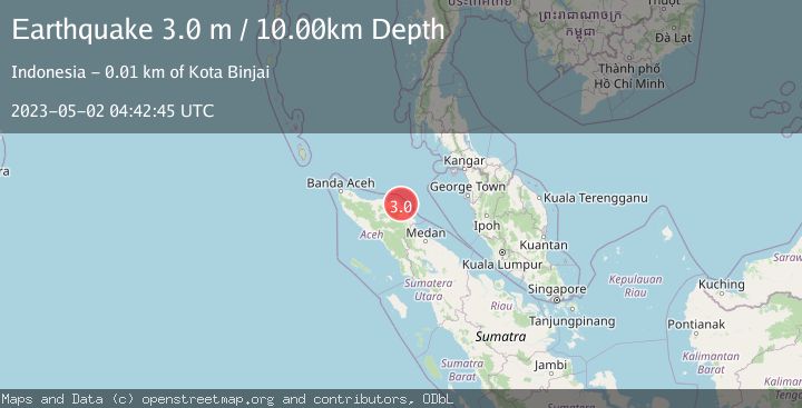 Map of NORTHERN SUMATRA, INDONESIA