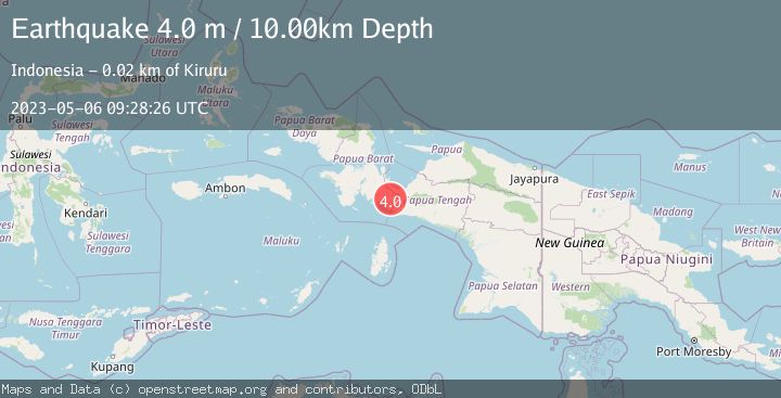 Map of PAPUA, INDONESIA