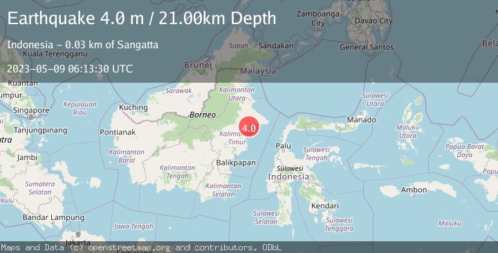 Map of KALIMANTAN, INDONESIA