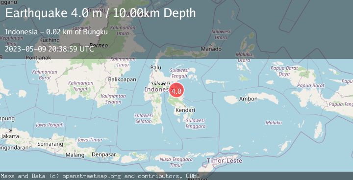 Map of SULAWESI, INDONESIA