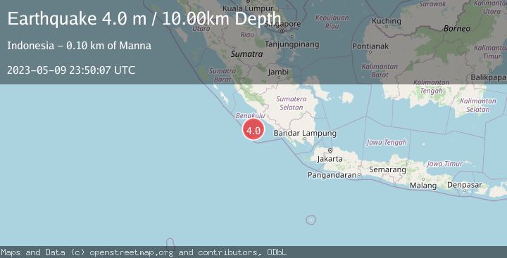 Map of SOUTHERN SUMATRA, INDONESIA