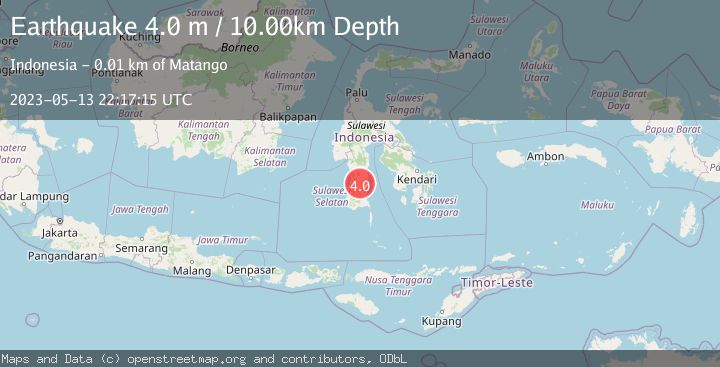 Map of SULAWESI, INDONESIA