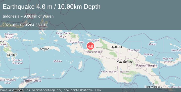 Map of NEAR N COAST OF PAPUA, INDONESIA