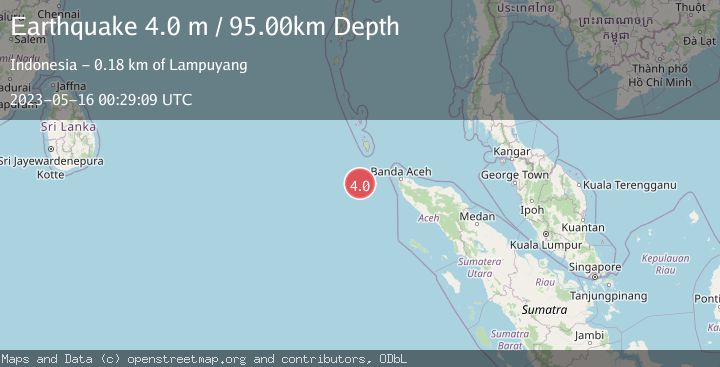 Map of OFF W COAST OF NORTHERN SUMATRA