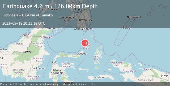Map of KEPULAUAN SANGIHE, INDONESIA