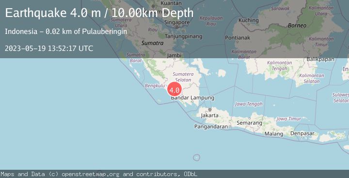 Map of SOUTHERN SUMATRA, INDONESIA