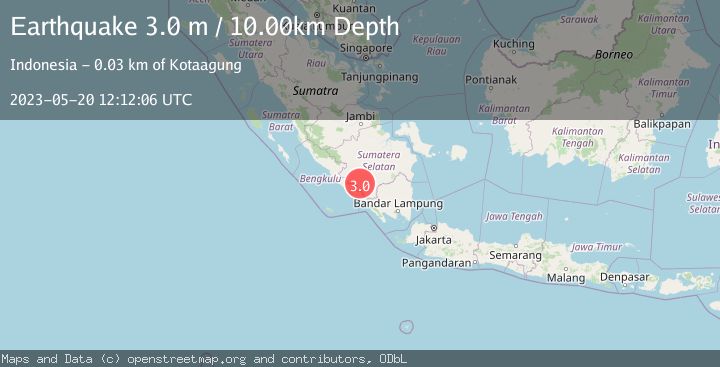 Map of SOUTHERN SUMATRA, INDONESIA