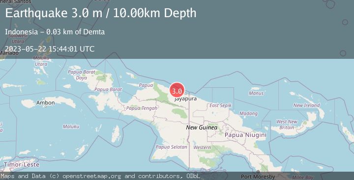 Map of NEAR N COAST OF PAPUA, INDONESIA