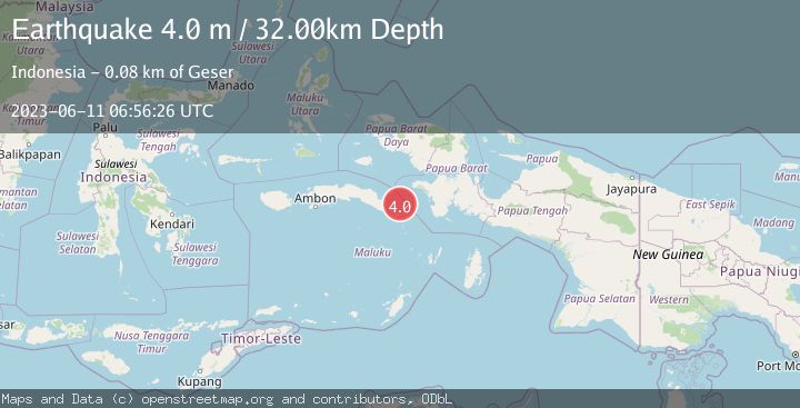 Map of CERAM SEA, INDONESIA