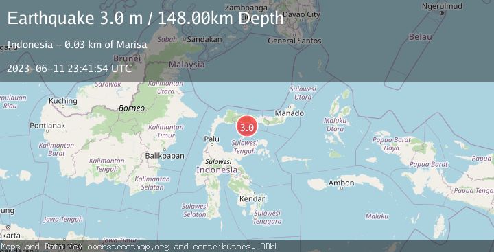 Map of MINAHASA, SULAWESI, INDONESIA