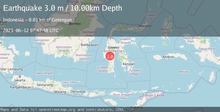 Map of SULAWESI, INDONESIA