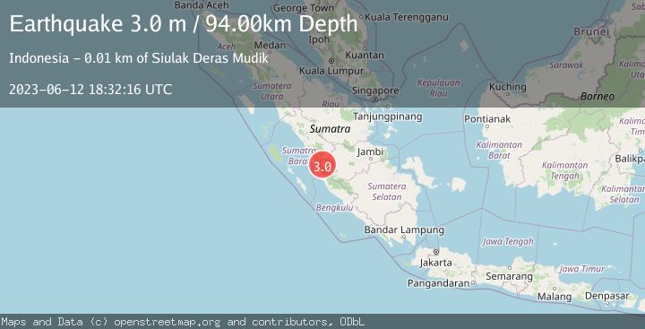 Map of SOUTHERN SUMATRA, INDONESIA