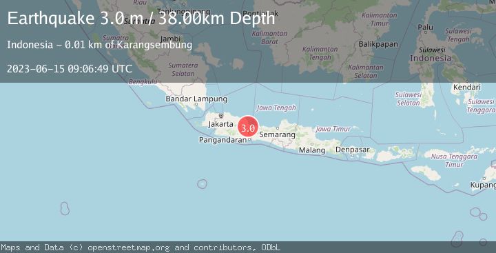 Map of JAVA, INDONESIA