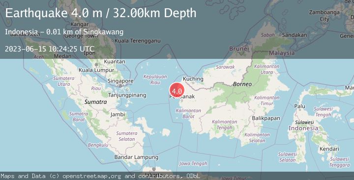 Map of KALIMANTAN, INDONESIA