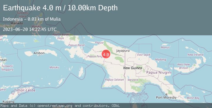 Map of PAPUA, INDONESIA