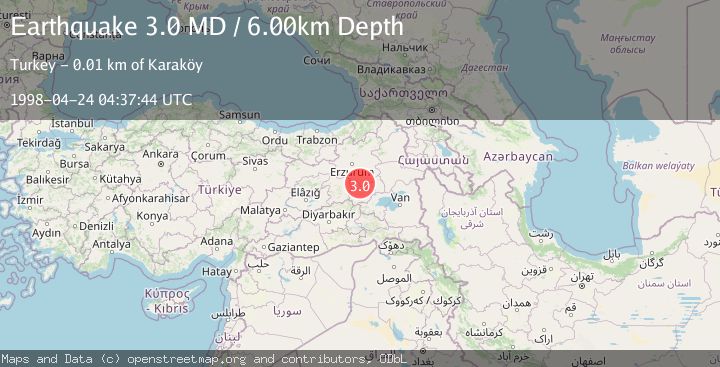 Map of EASTERN TURKEY