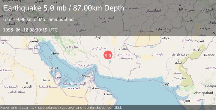 Map of SOUTHEASTERN IRAN