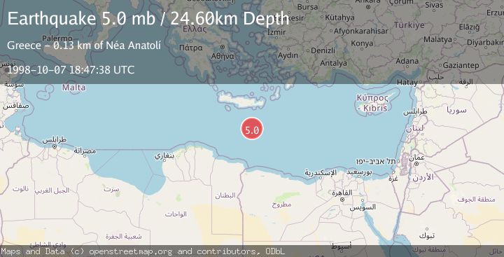 Map of EASTERN MEDITERRANEAN SEA