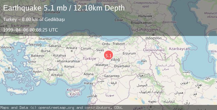 Map of EASTERN TURKEY