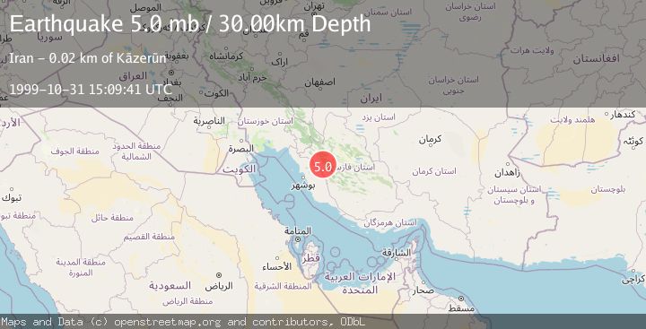 Map of SOUTHERN IRAN