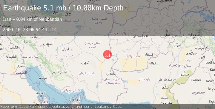 Map of EASTERN IRAN