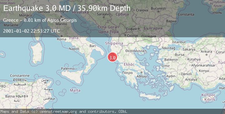 Map of KERKIRA REGION, GREECE