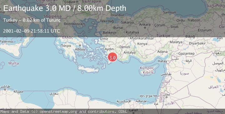 Map of DODECANESE ISLANDS, GREECE