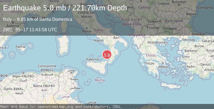 Map of SICILY, ITALY