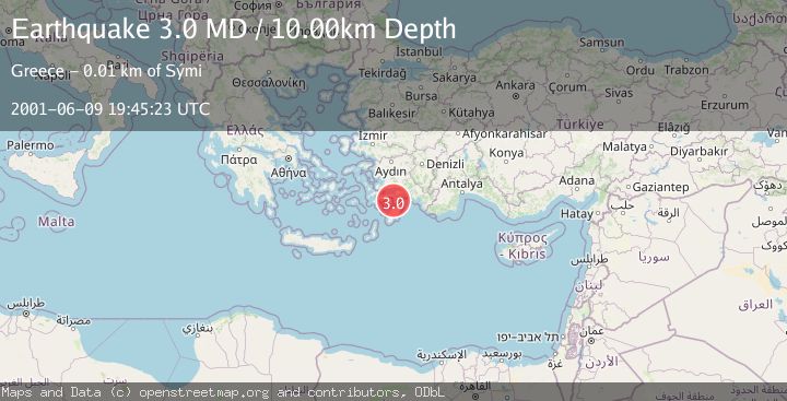 Map of DODECANESE ISLANDS, GREECE