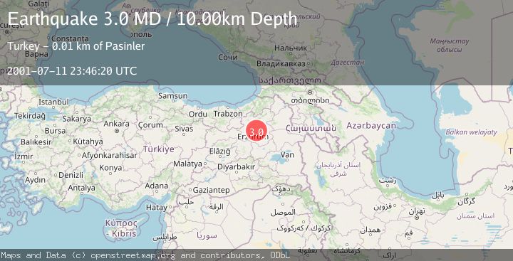 Map of EASTERN TURKEY