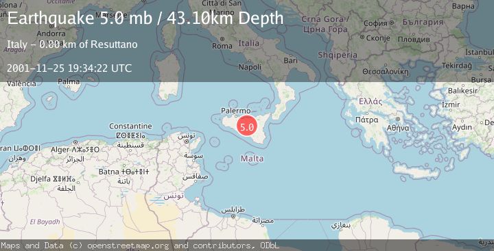 Map of SICILY, ITALY