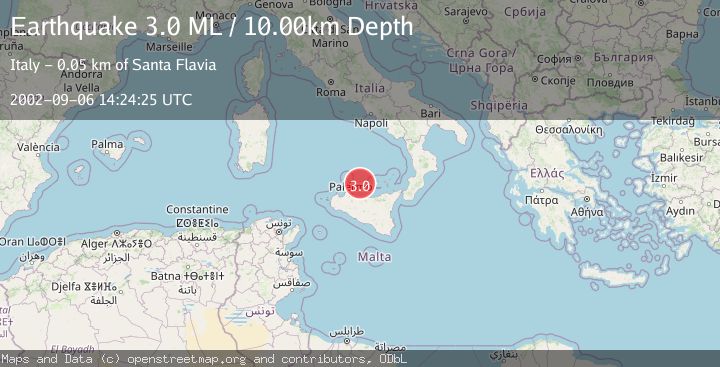 Map of SICILY, ITALY