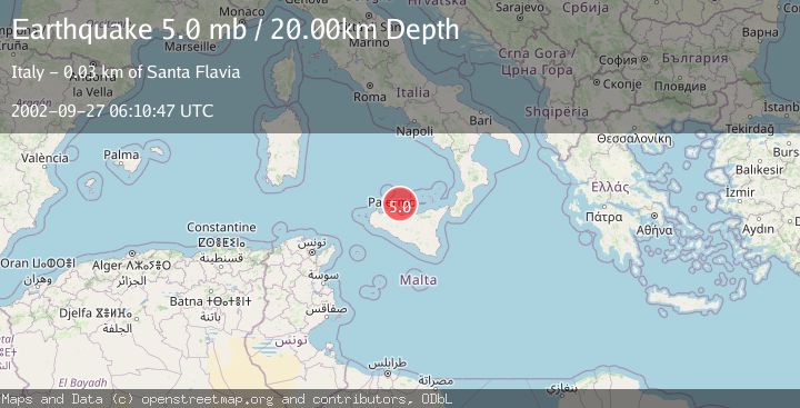 Map of SICILY, ITALY