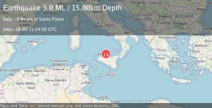 Map of SICILY, ITALY