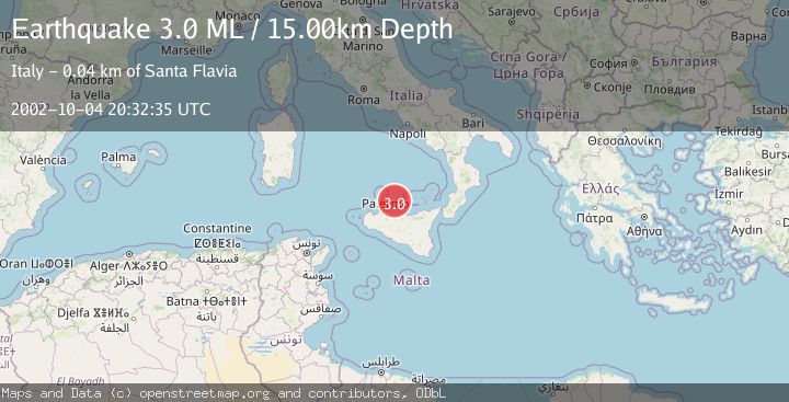 Map of SICILY, ITALY