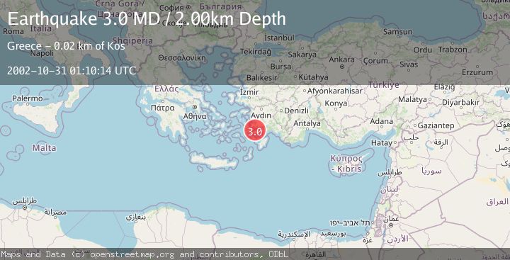 Map of DODECANESE ISLANDS, GREECE