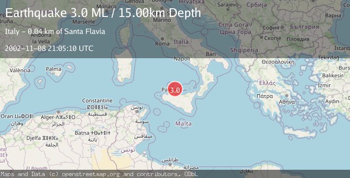 Map of SICILY, ITALY
