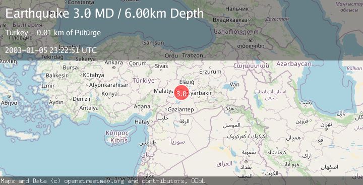 Map of EASTERN TURKEY