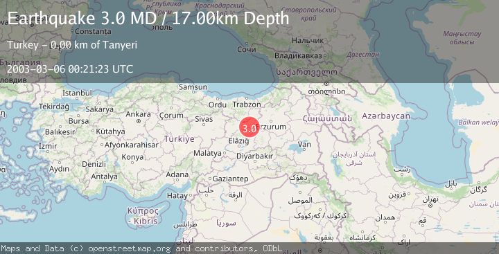 Map of EASTERN TURKEY