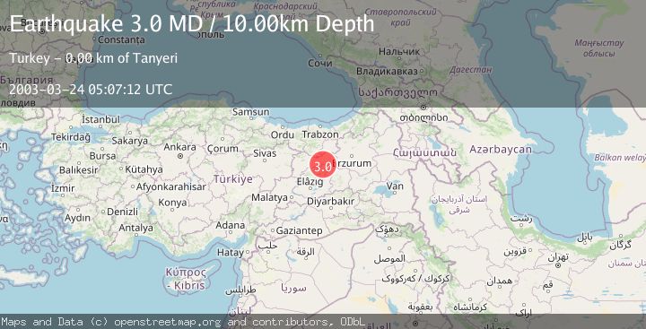 Map of EASTERN TURKEY