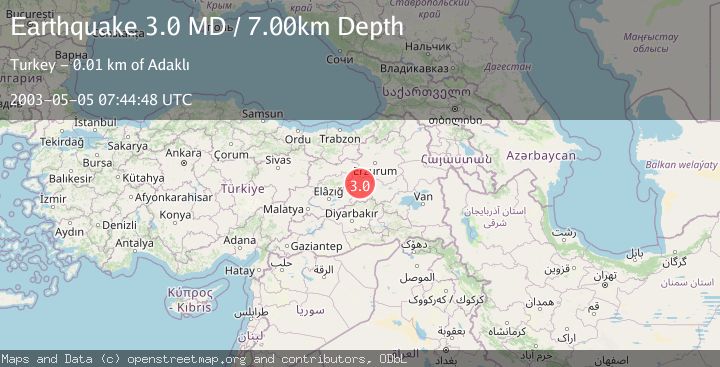 Map of EASTERN TURKEY