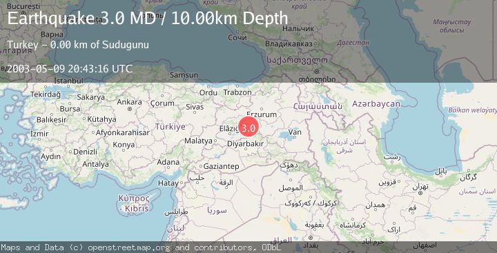 Map of EASTERN TURKEY