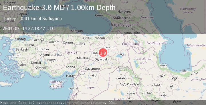 Map of EASTERN TURKEY