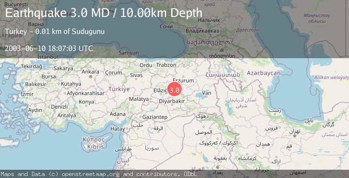 Map of EASTERN TURKEY