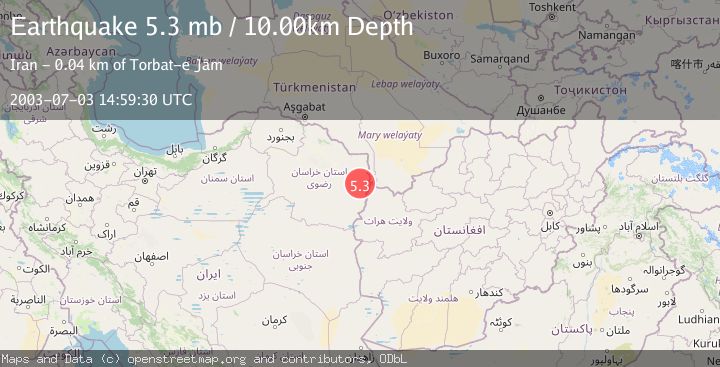 Map of NORTHEASTERN IRAN